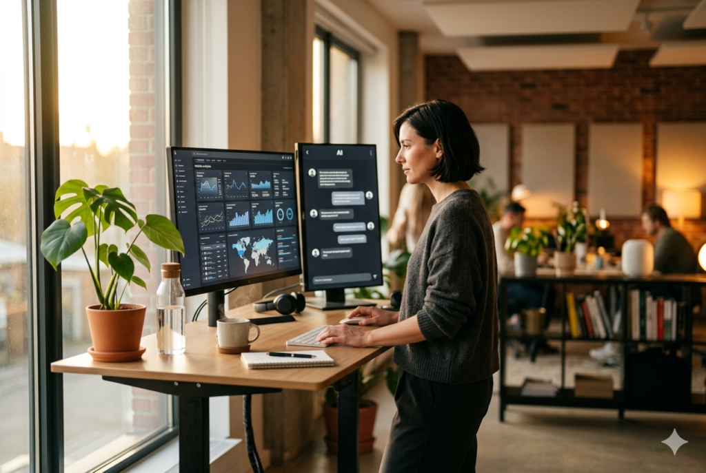 GEO tactics 2026 — marketer reviewing AI search visibility